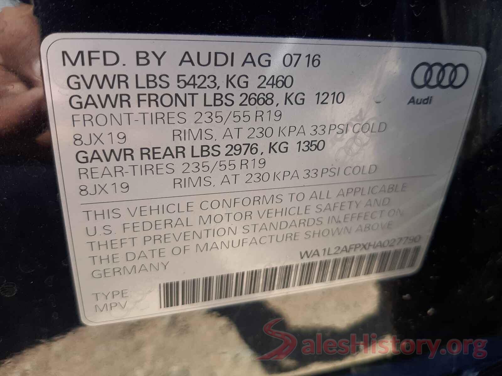 WA1L2AFPXHA027790 2017 AUDI Q5