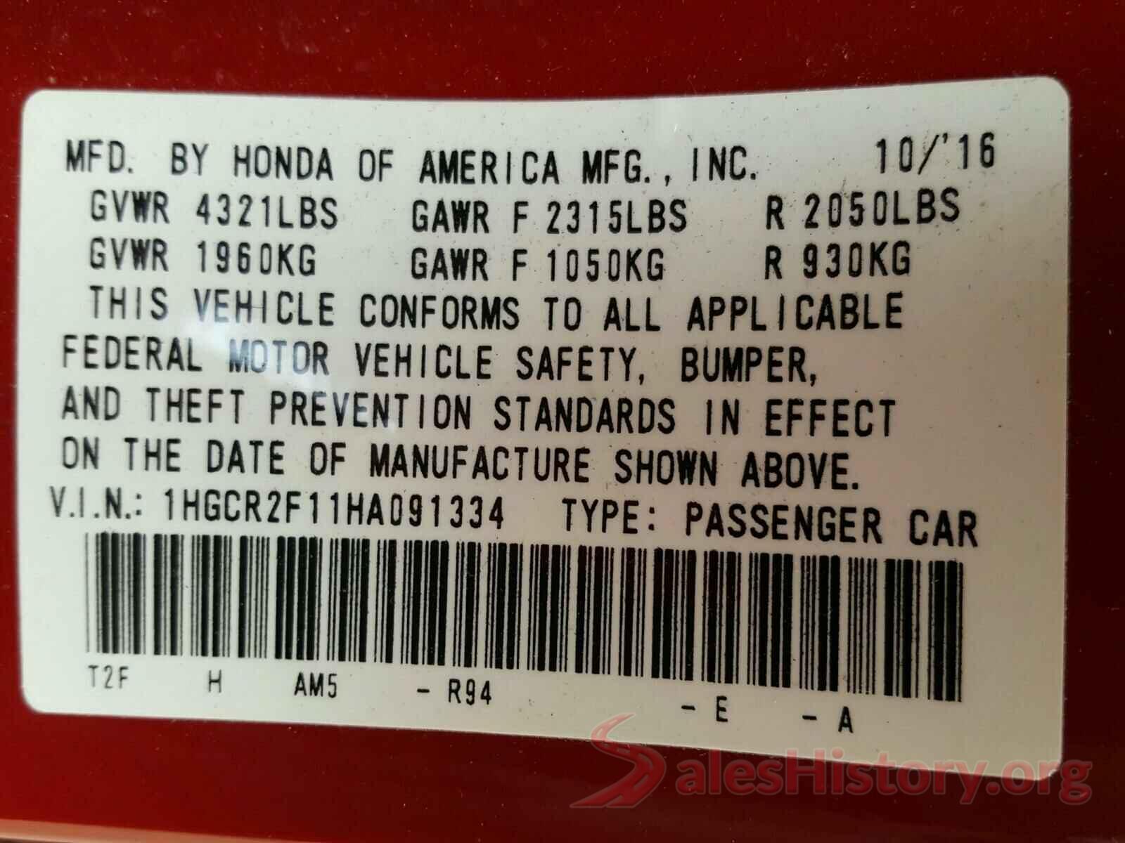 1HGCR2F11HA091334 2017 HONDA ACCORD