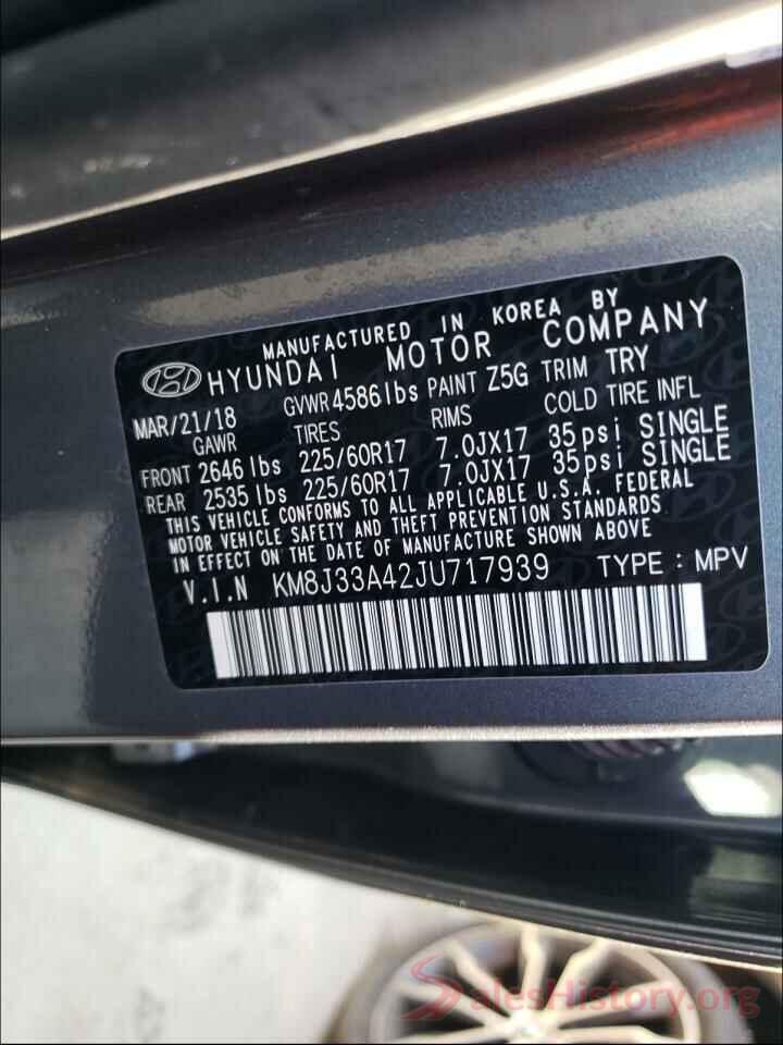 KM8J33A42JU717939 2018 HYUNDAI TUCSON