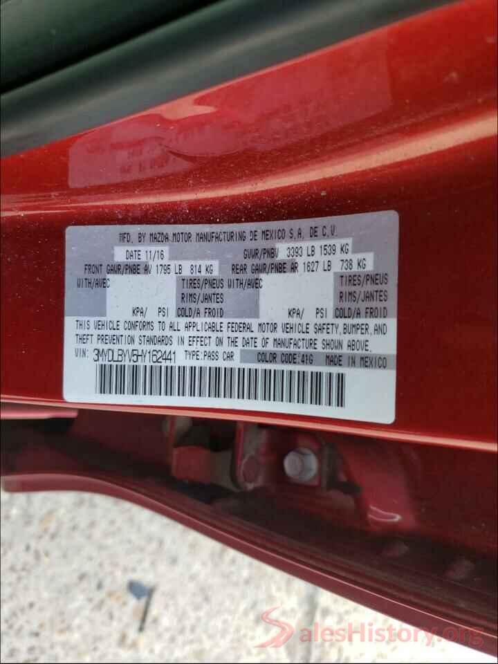 3MYDLBYV5HY162441 2017 TOYOTA YARIS