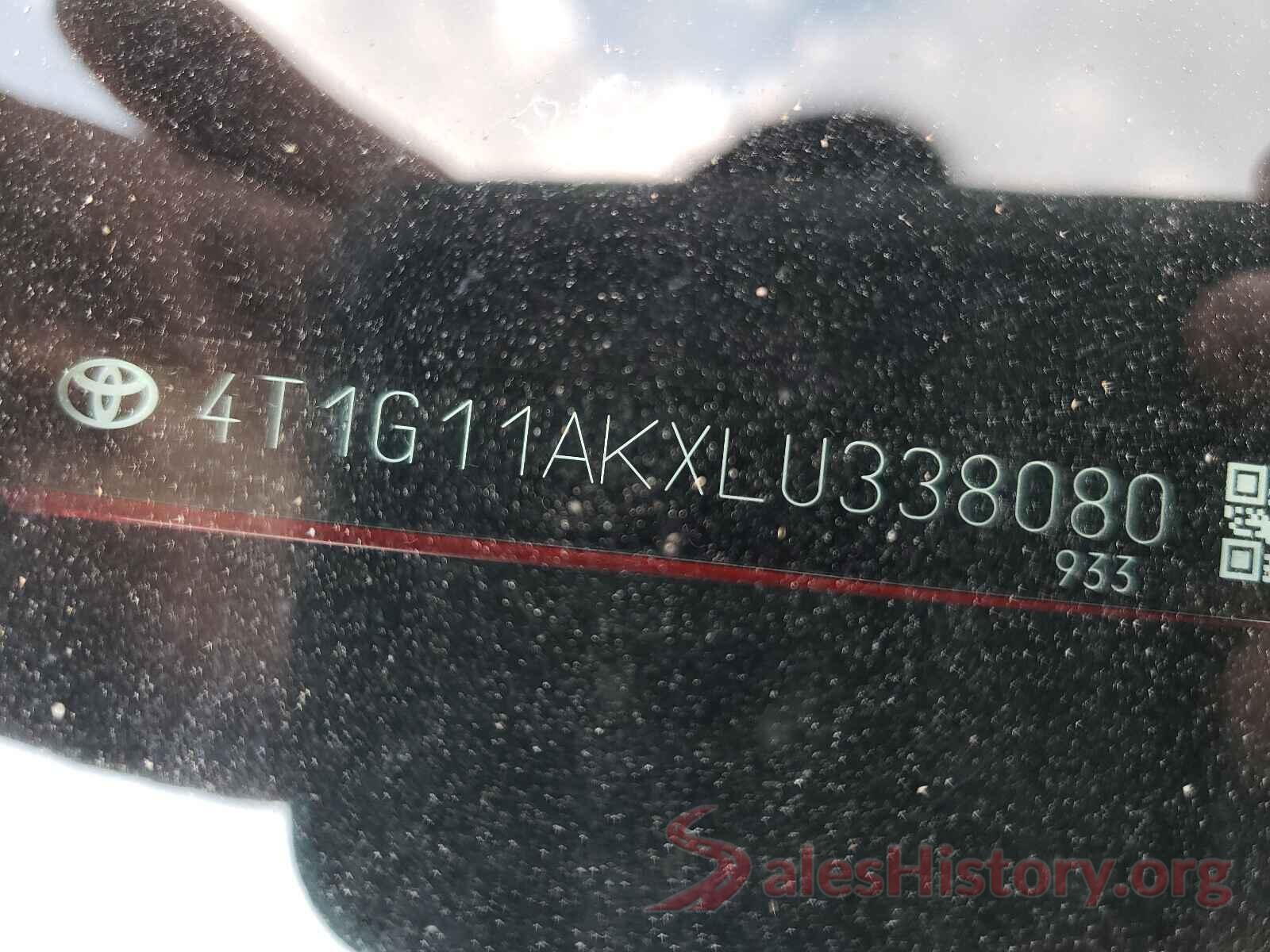 4T1G11AKXLU338080 2020 TOYOTA CAMRY