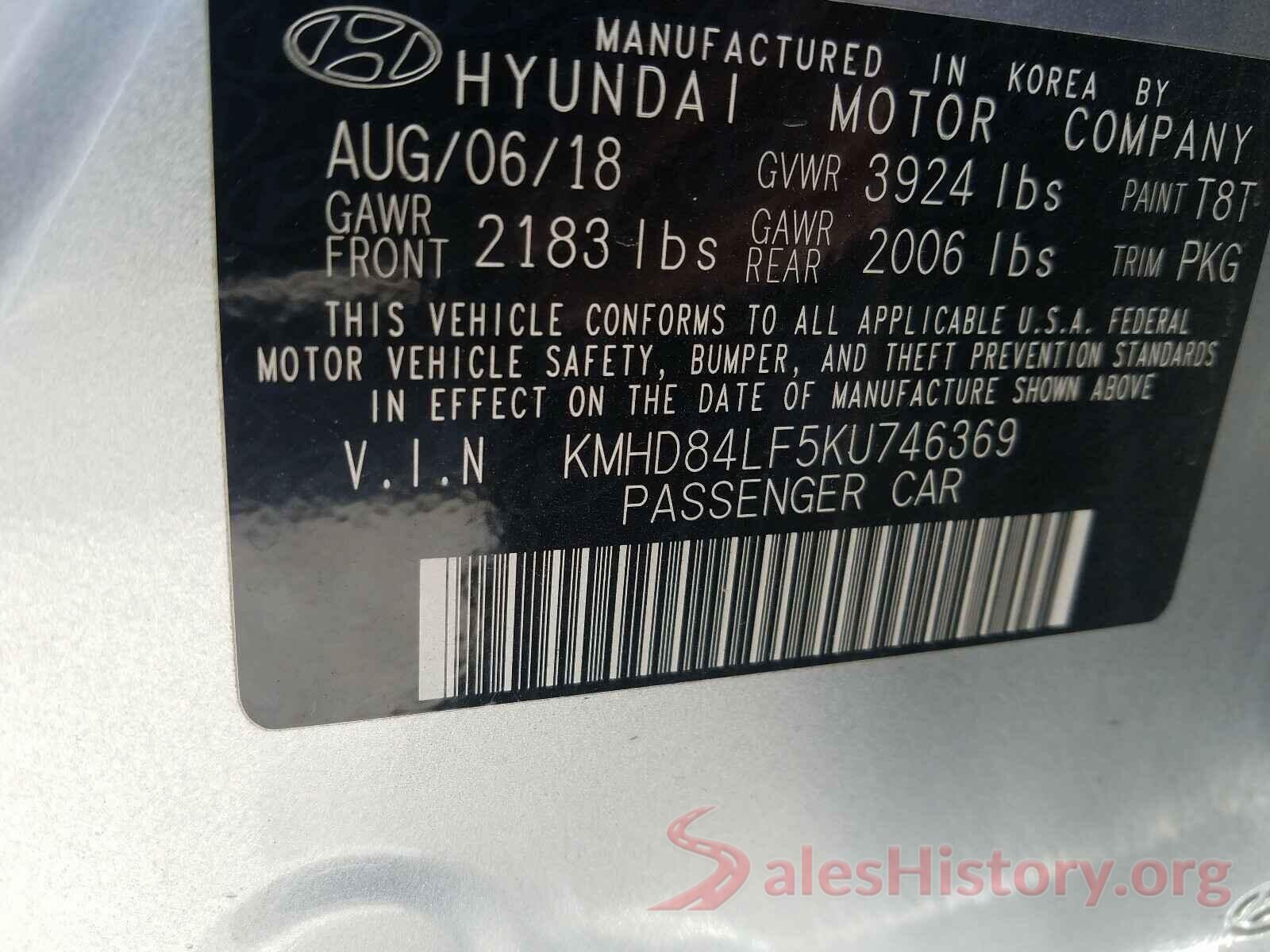 KMHD84LF5KU746369 2019 HYUNDAI ELANTRA