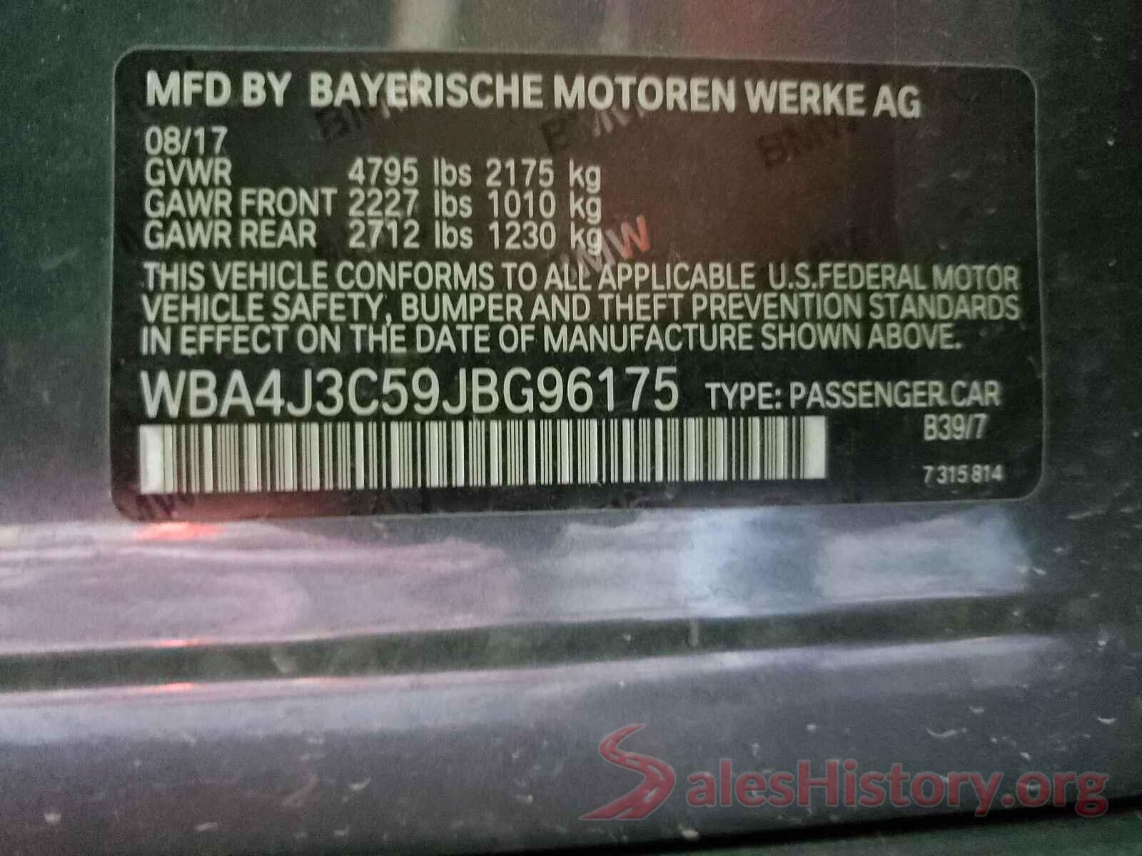 WBA4J3C59JBG96175 2018 BMW 4 SERIES