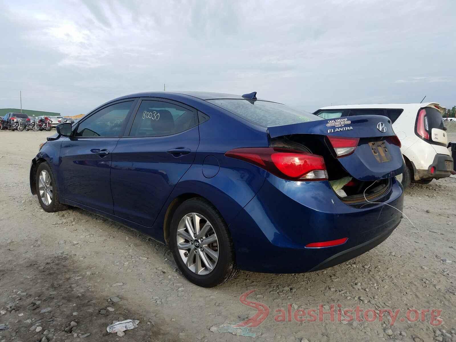 5NPDH4AE6GH734537 2016 HYUNDAI ELANTRA