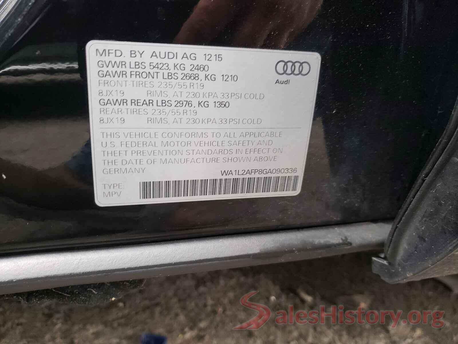 WA1L2AFP8GA090336 2016 AUDI Q5