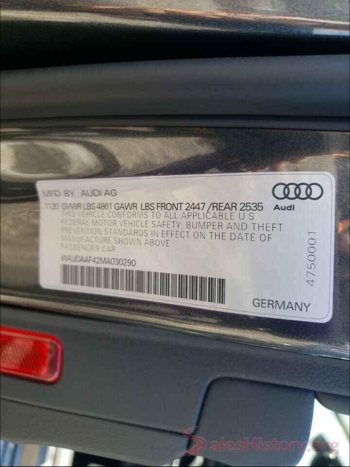 WAUDAAF42MA030290 2021 AUDI A4