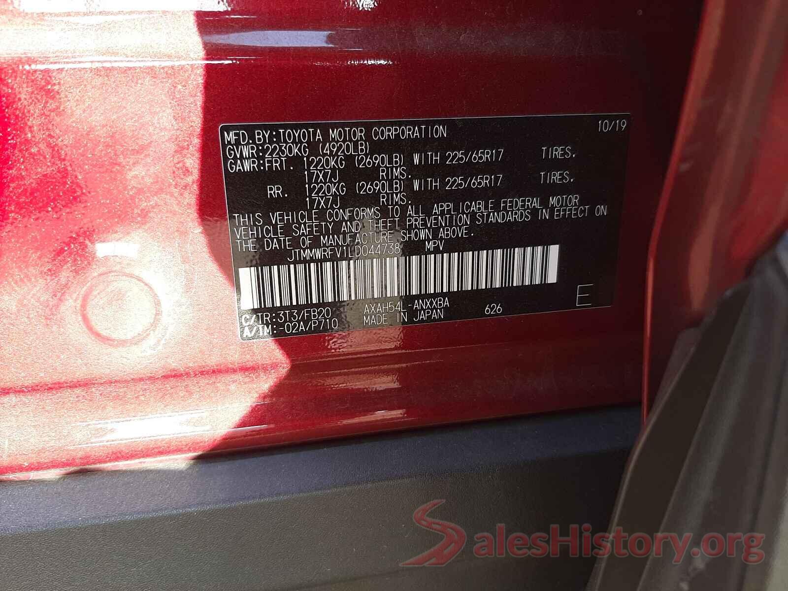 JTMMWRFV1LD044738 2020 TOYOTA RAV4