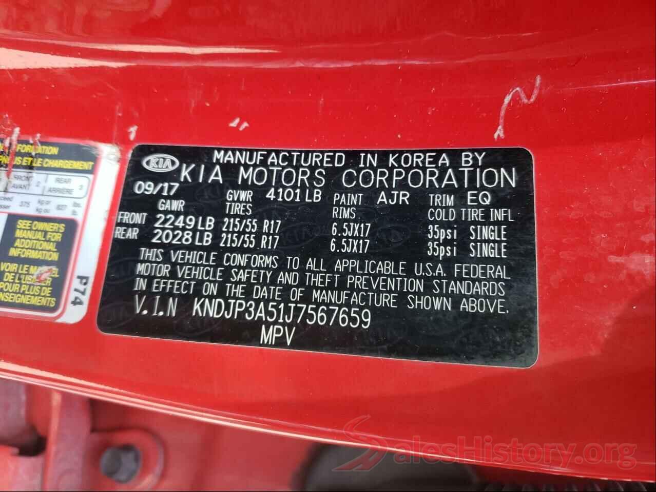 KNDJP3A51J7567659 2018 KIA SOUL