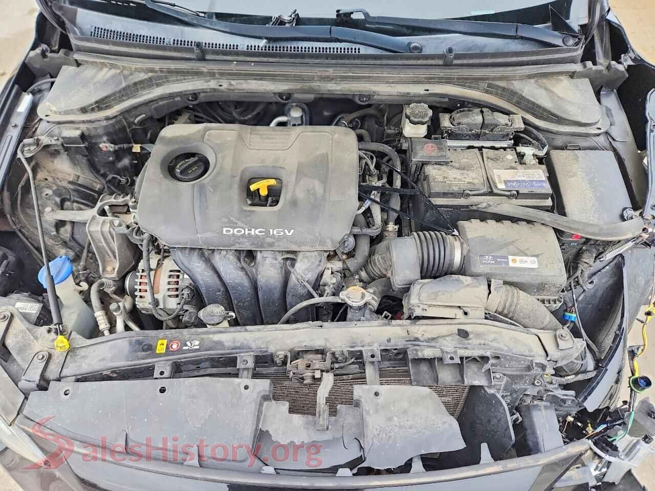 2018 HYUNDAI ELANTRA VIN KMHD84LF9JU455582, VIN plate