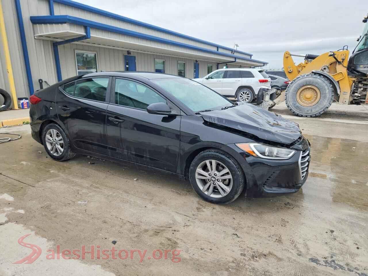 2018 HYUNDAI ELANTRA VIN KMHD84LF9JU455582, rear 3/4 view