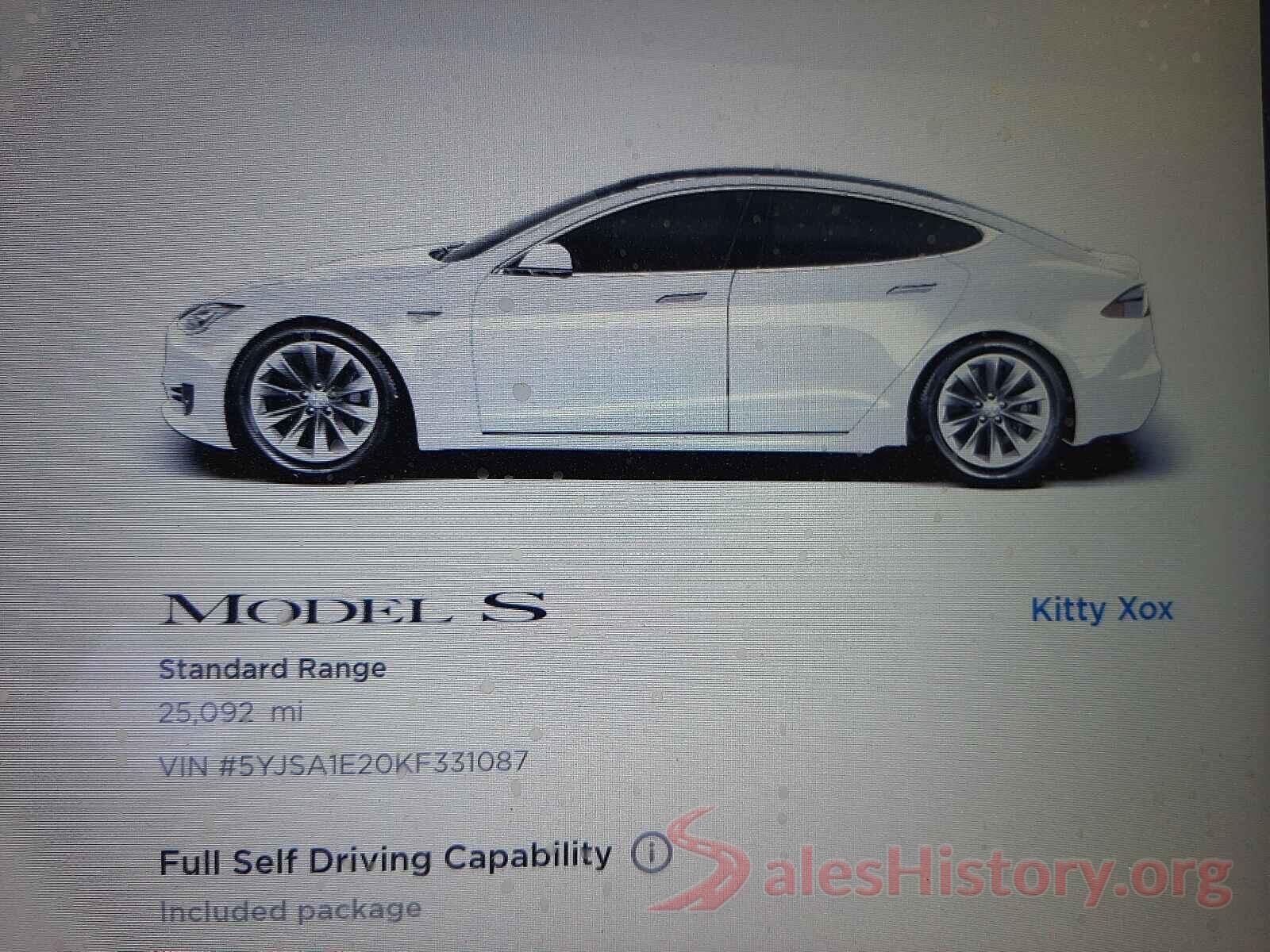 5YJSA1E20KF331087 2019 TESLA MODEL S