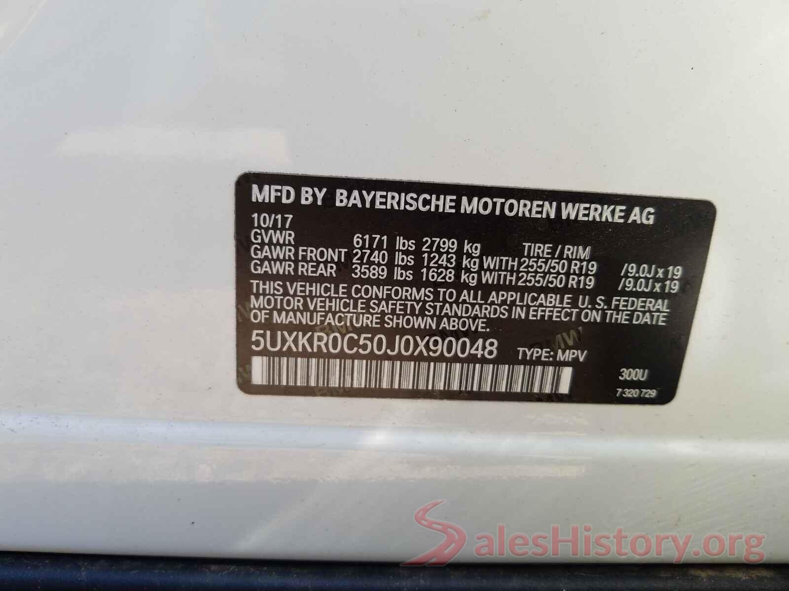 5UXKR0C50J0X90048 2018 BMW X5