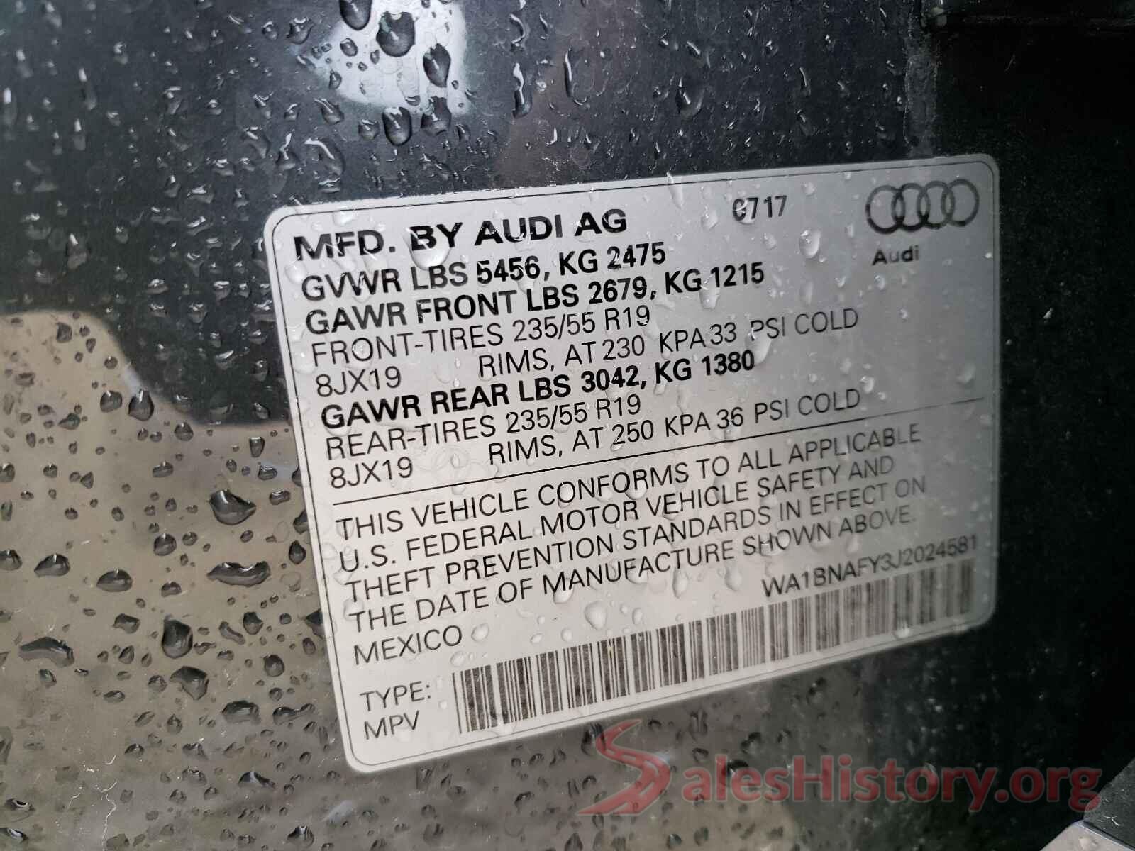 WA1BNAFY3J2024581 2018 AUDI Q5