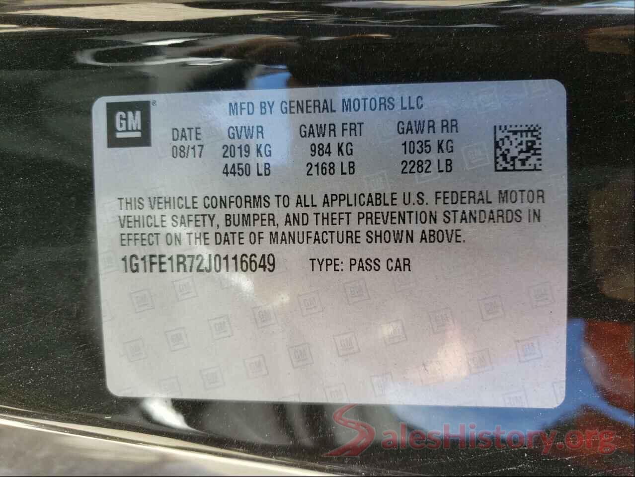 1G1FE1R72J0116649 2018 CHEVROLET CAMARO