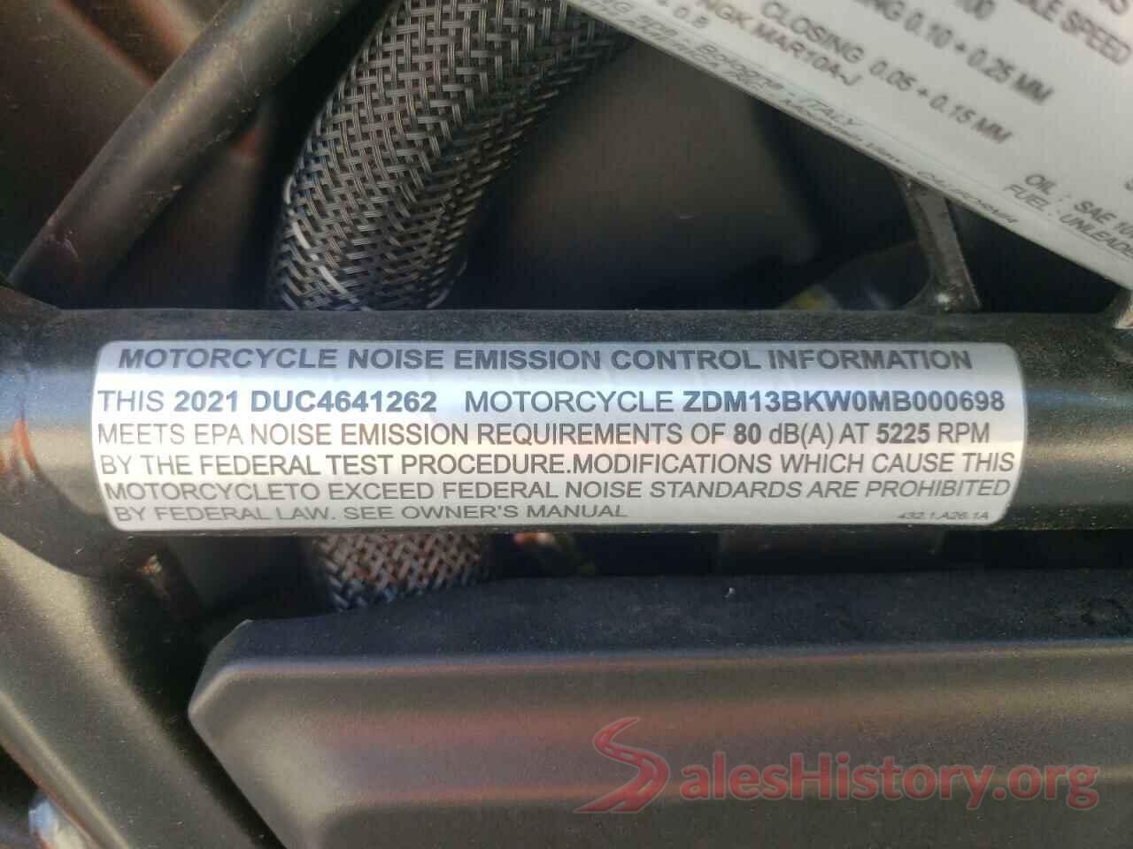 ZDM13BKW0MB000698 2021 DUCATI ALL OTHER