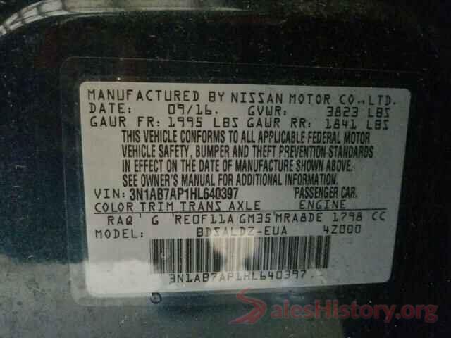 3N1AB7AP1HL640397 2017 NISSAN SENTRA