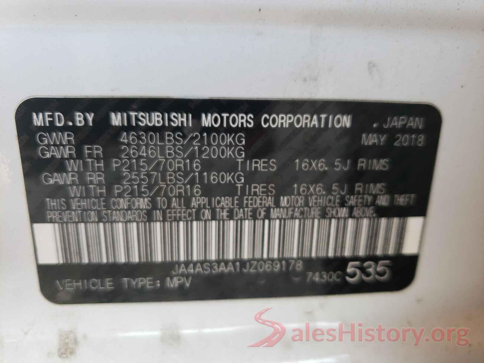 JA4AS3AA1JZ069178 2018 MITSUBISHI ECLIPSE