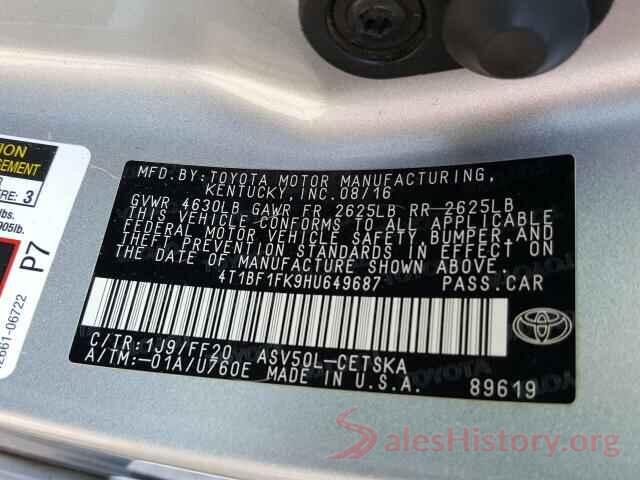 4T1BF1FK9HU649687 2017 TOYOTA CAMRY