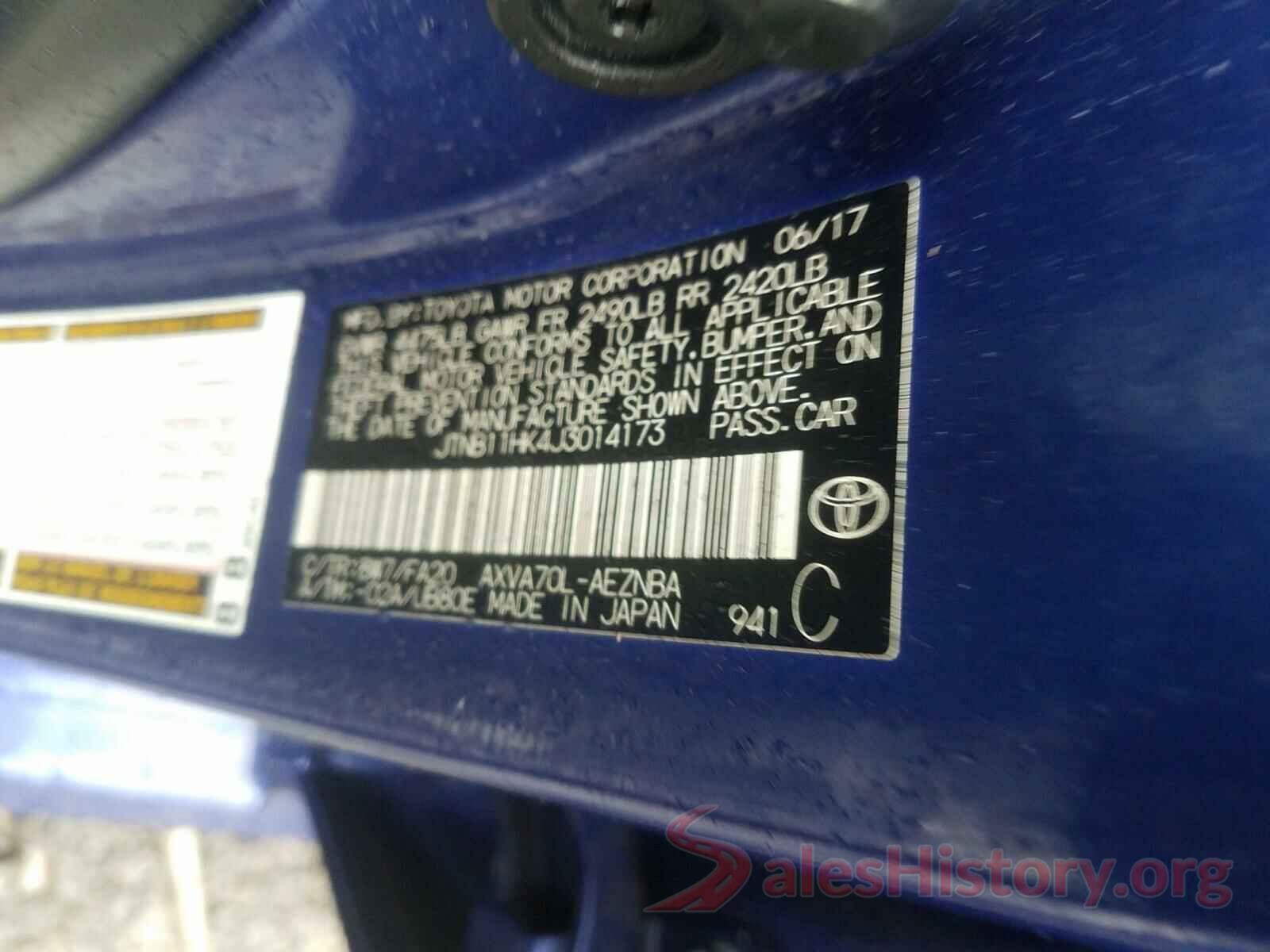 JTNB11HK4J3014173 2018 TOYOTA CAMRY