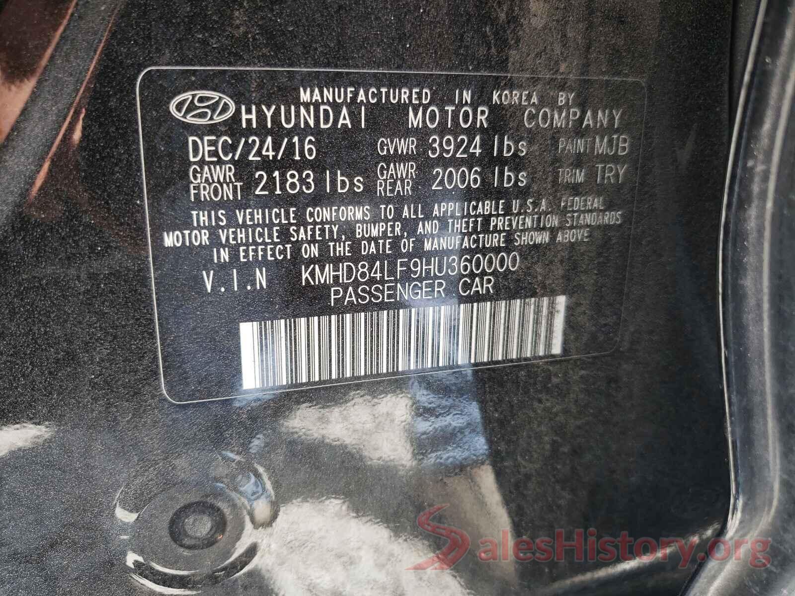 KMHD84LF9HU360000 2017 HYUNDAI ELANTRA