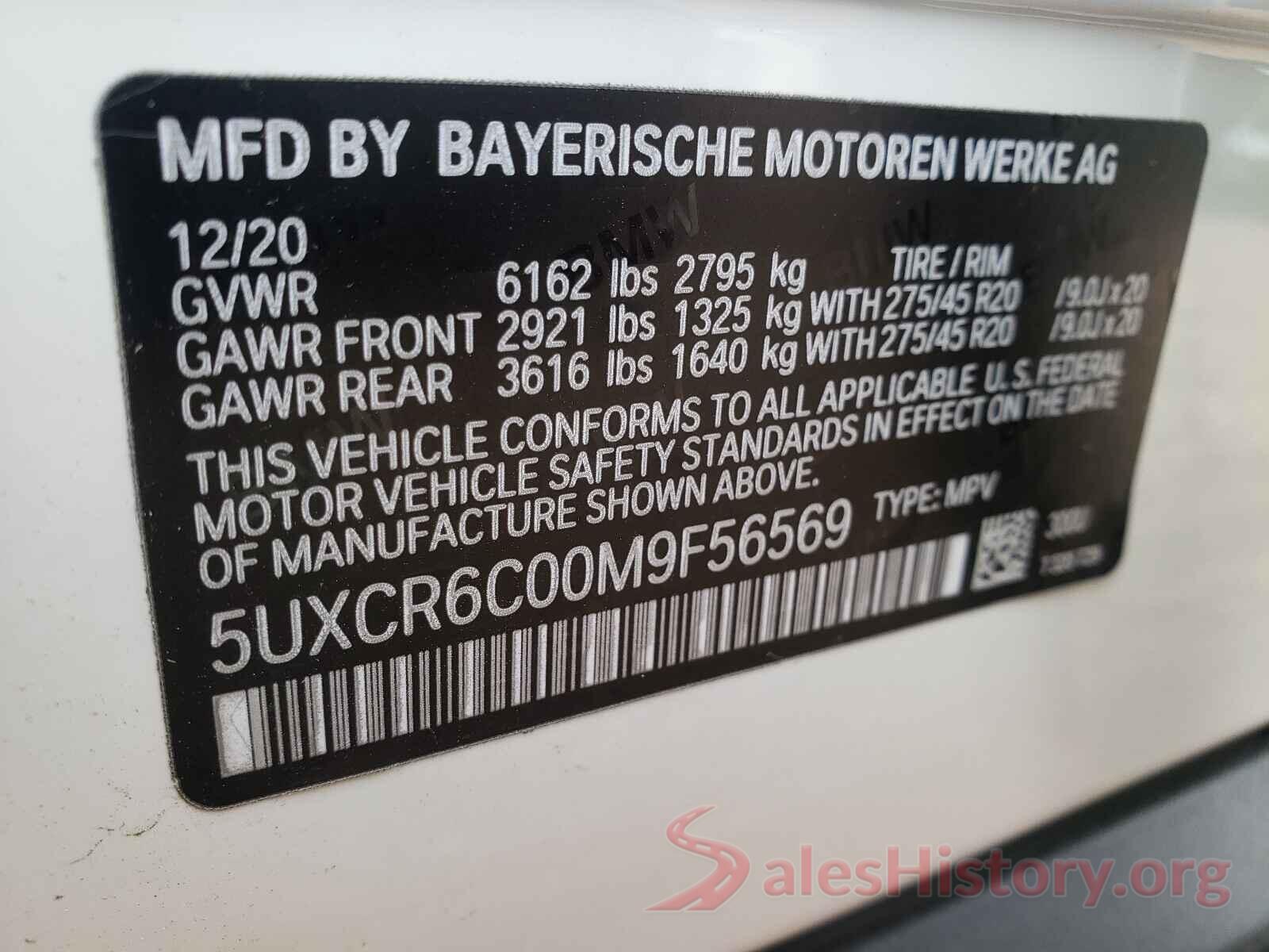 5UXCR6C00M9F56569 2021 BMW X5