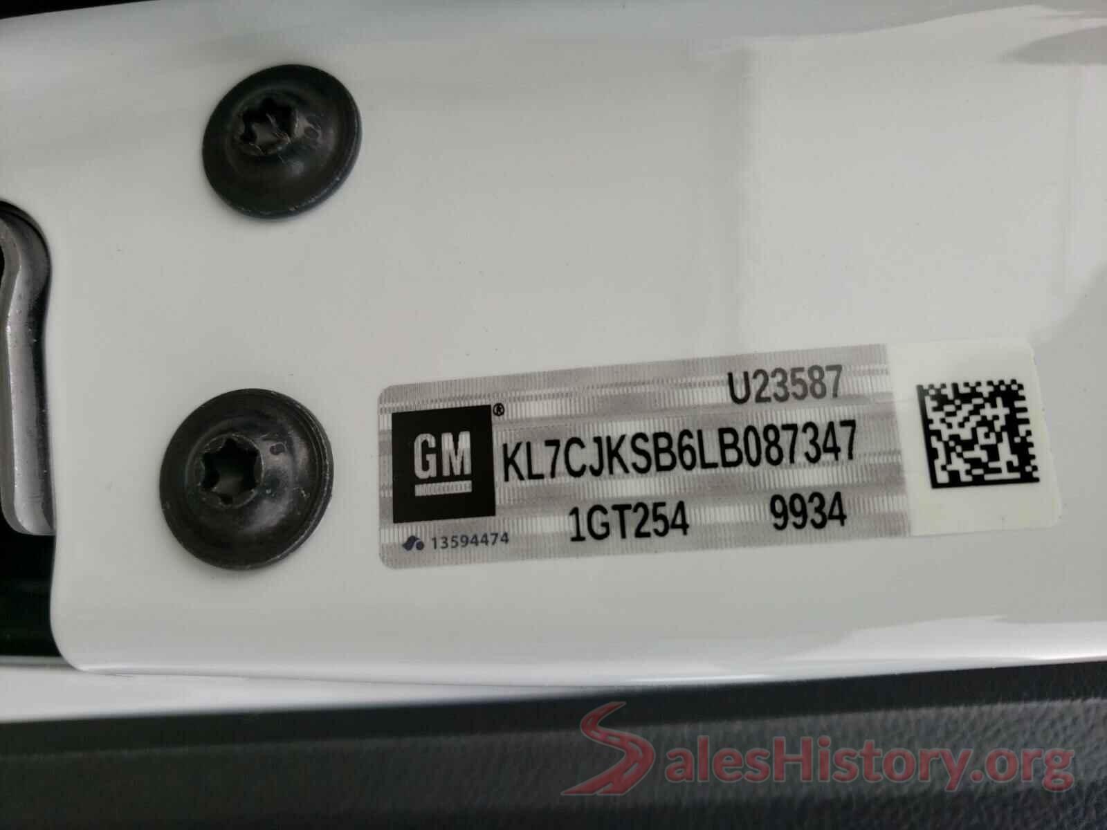 KL7CJKSB6LB087347 2020 CHEVROLET TRAX