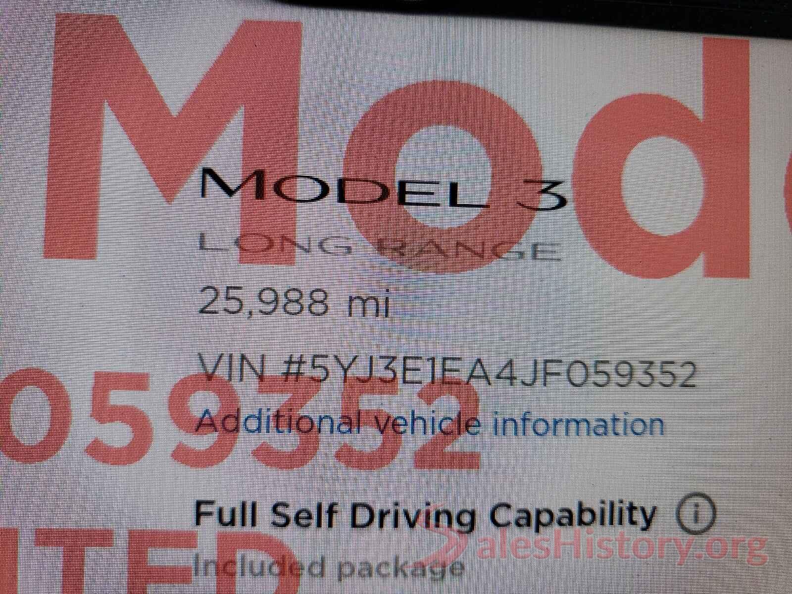 5YJ3E1EA4JF059352 2018 TESLA MODEL 3