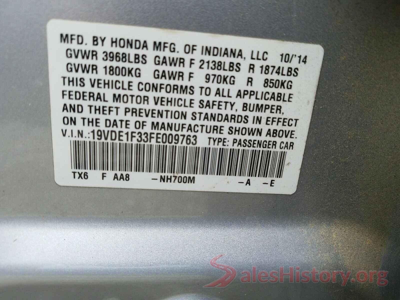 19VDE1F33FE009763 2015 ACURA ILX