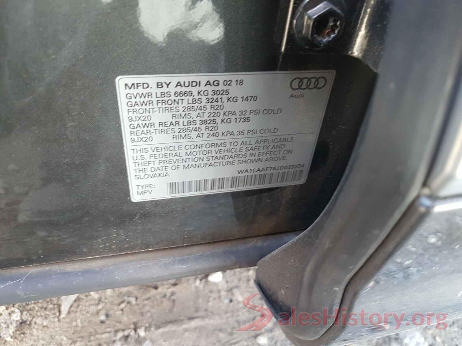 WA1LAAF76JD033254 2018 AUDI Q7