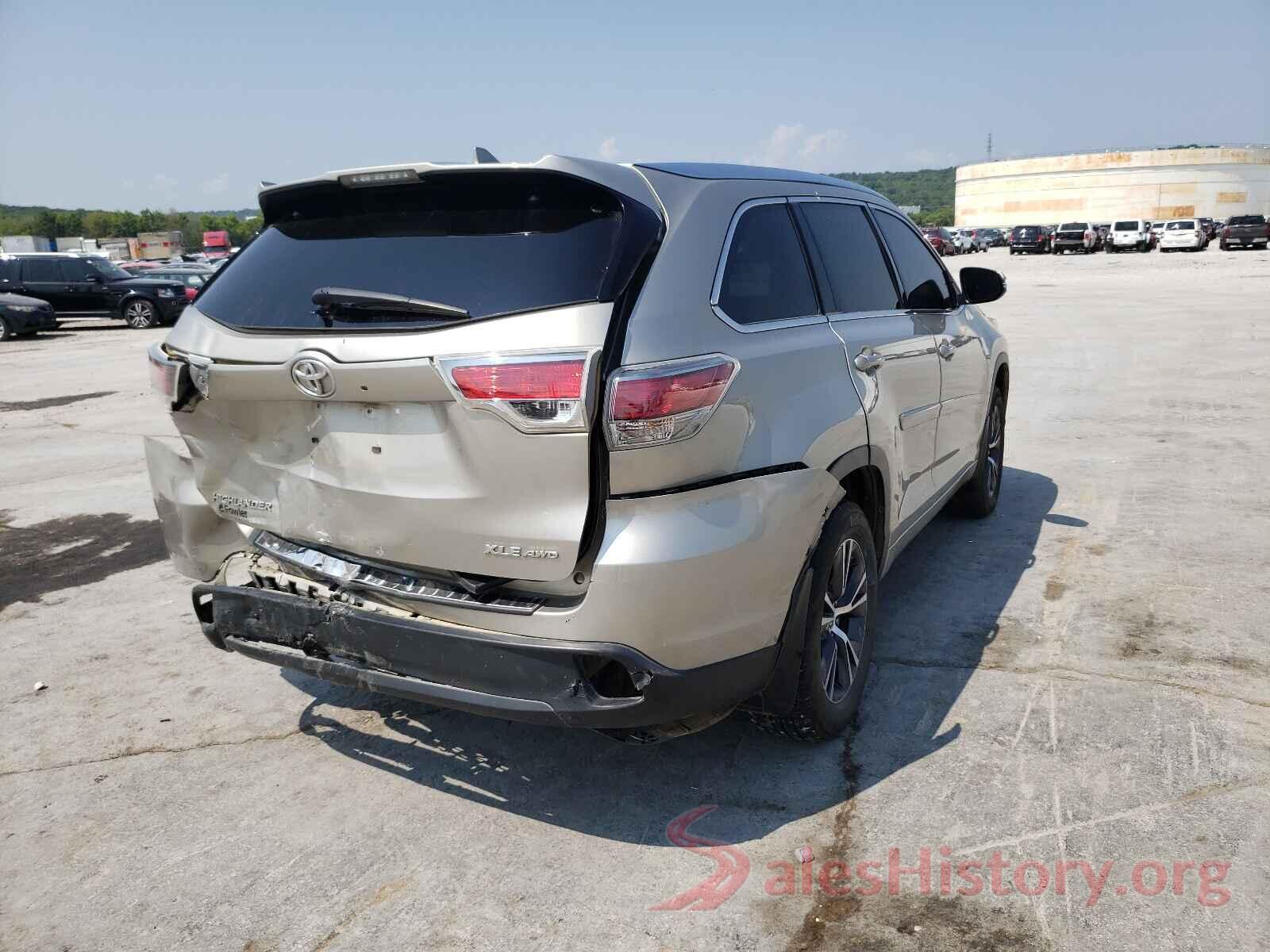 5TDJKRFH0GS288996 2016 TOYOTA HIGHLANDER