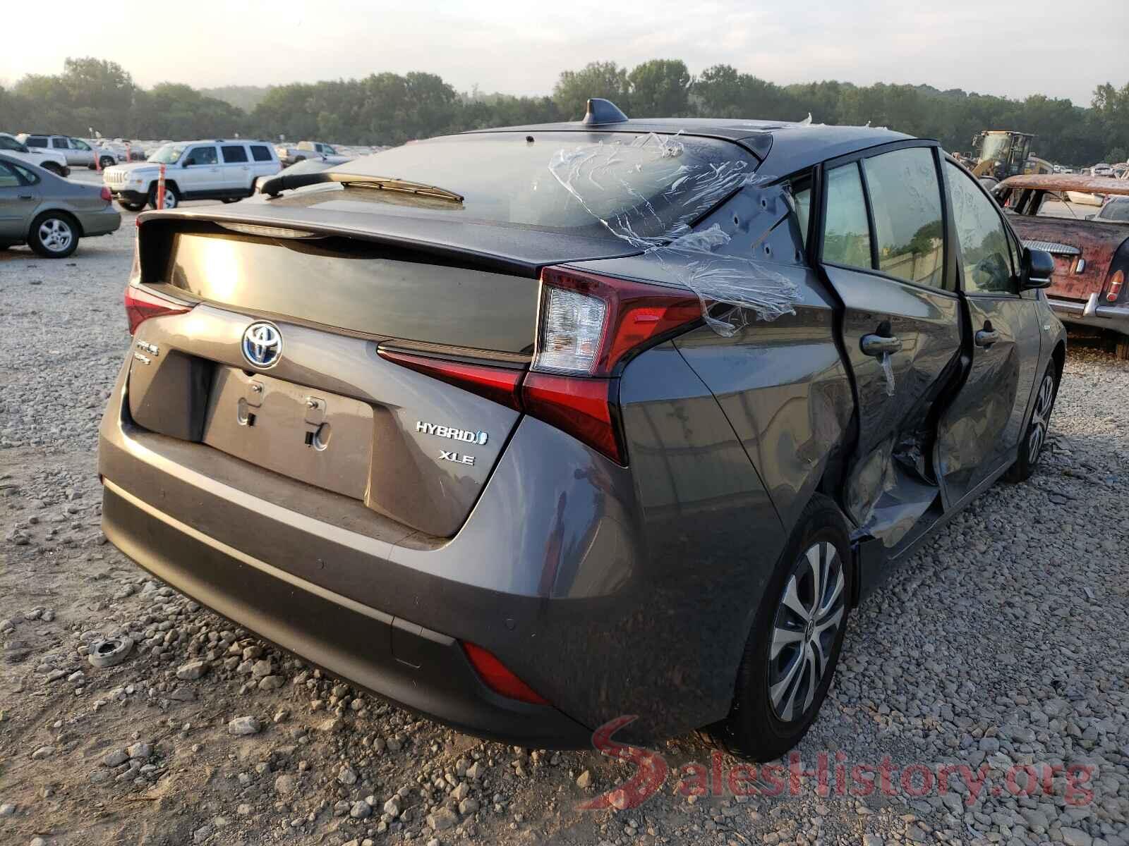 JTDL9RFU3L3020456 2020 TOYOTA PRIUS