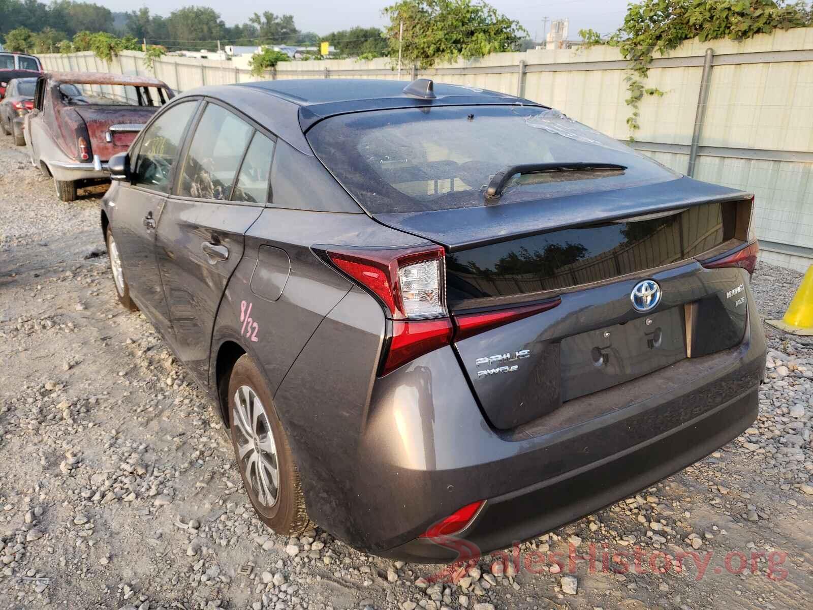 JTDL9RFU3L3020456 2020 TOYOTA PRIUS