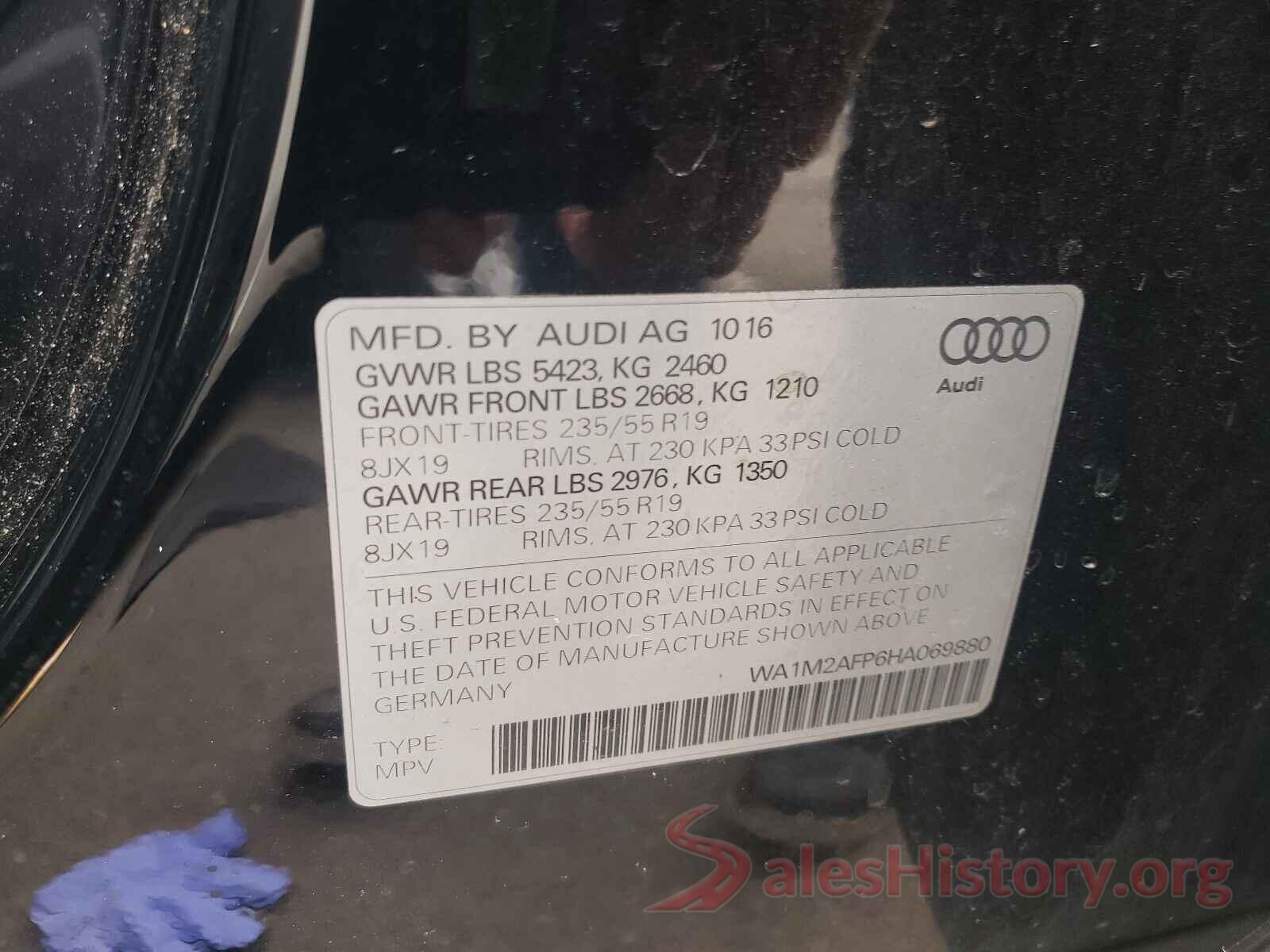 WA1M2AFP6HA069880 2017 AUDI Q5