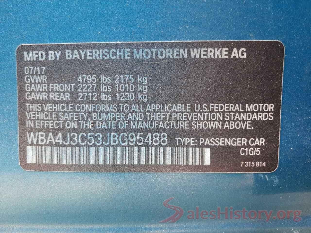 WBA4J3C53JBG95488 2018 BMW 4 SERIES