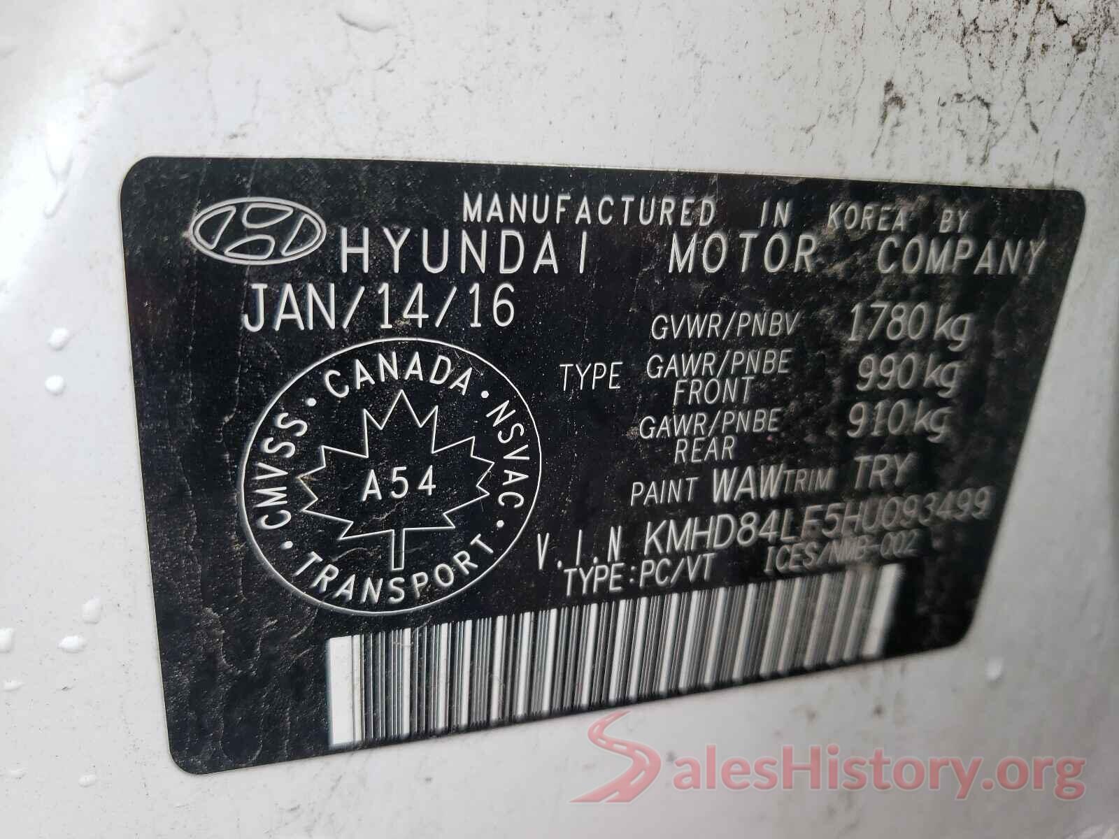 KMHD84LF5HU093499 2017 HYUNDAI ELANTRA