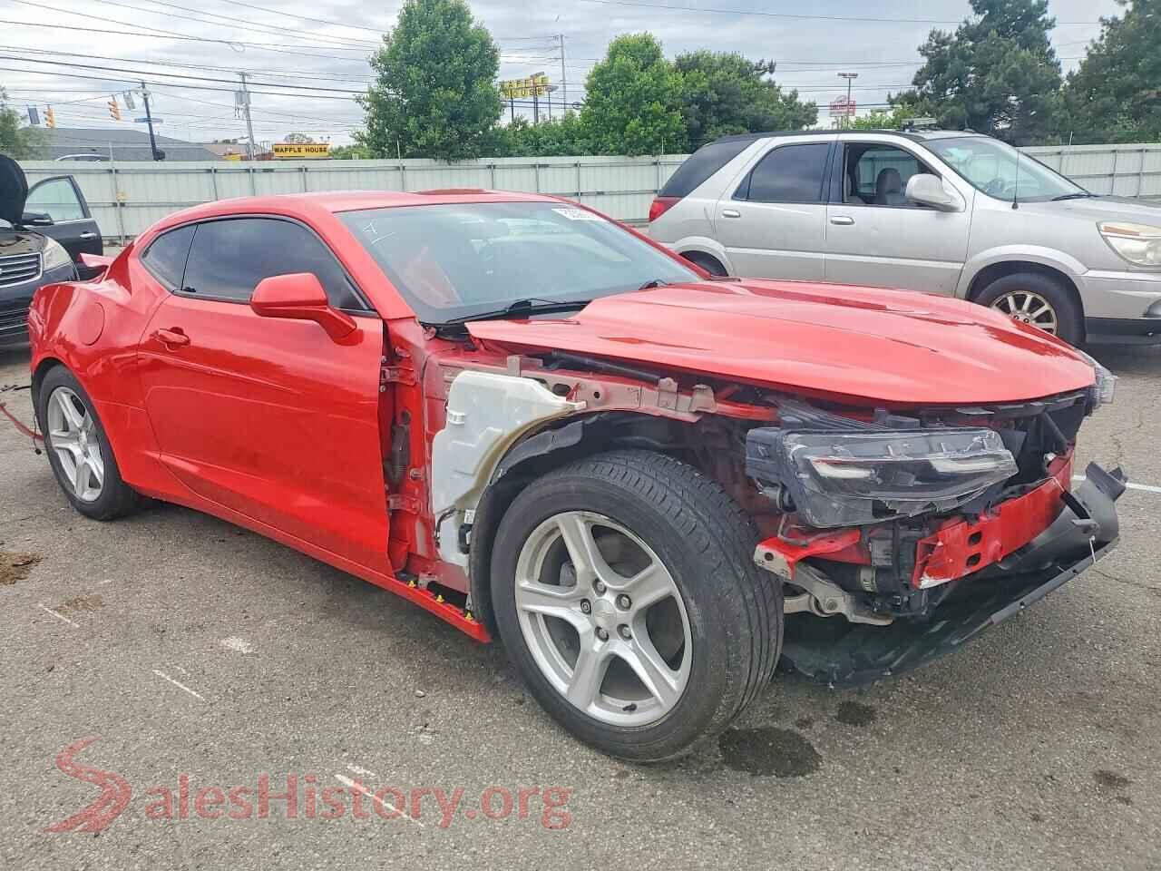 2019 CHEVROLET CAMARO VIN 1G1FB1RX8K0129139, rear 3/4 view