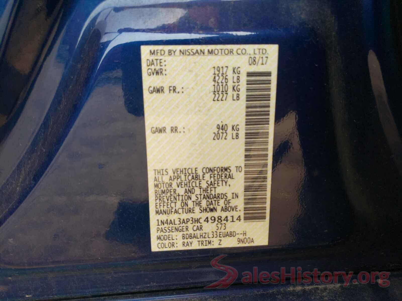 1N4AL3AP3HC498414 2017 NISSAN ALTIMA