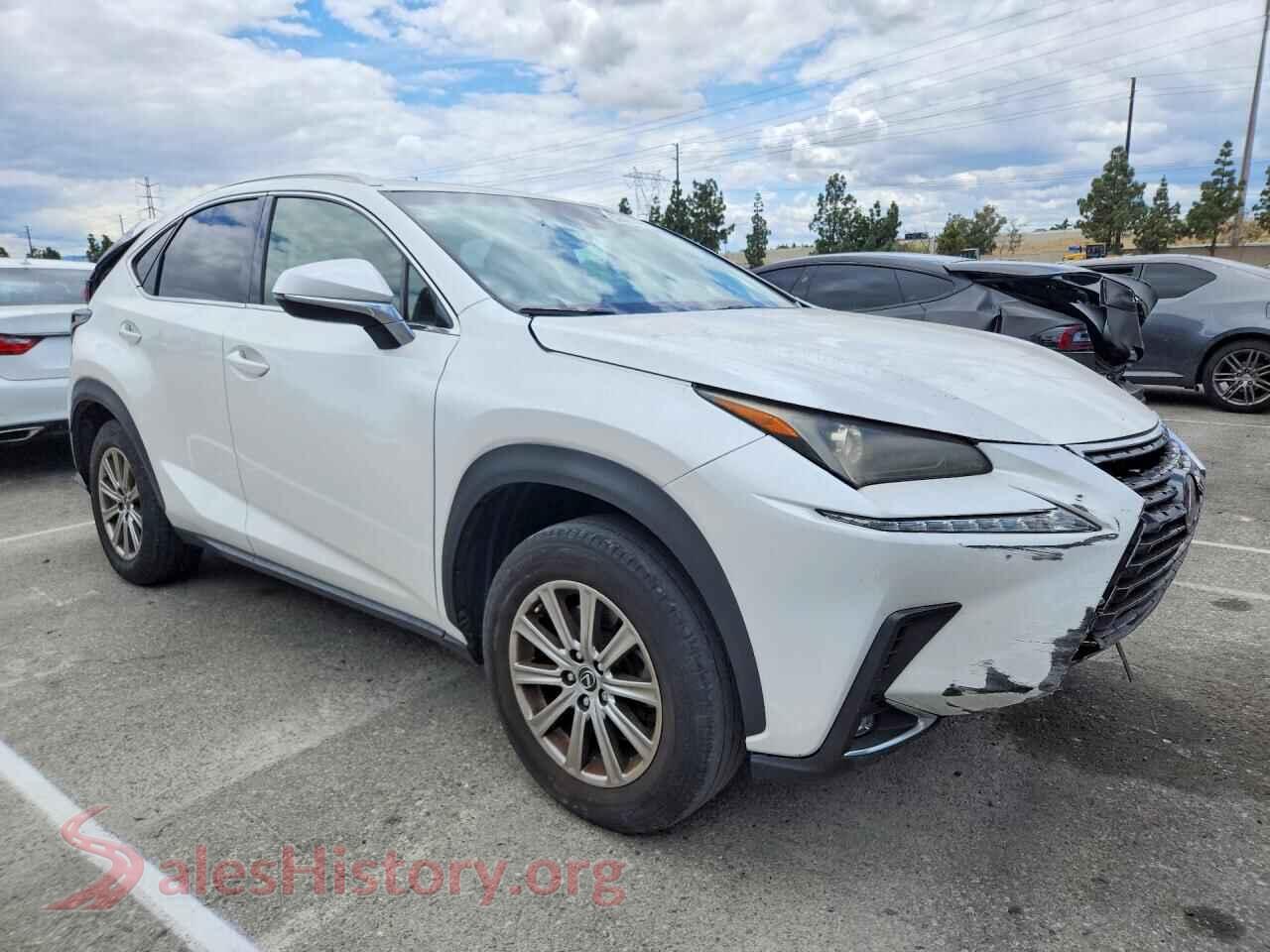 2019 LEXUS NX VIN JTJYARBZ3K2141035, rear 3/4 view