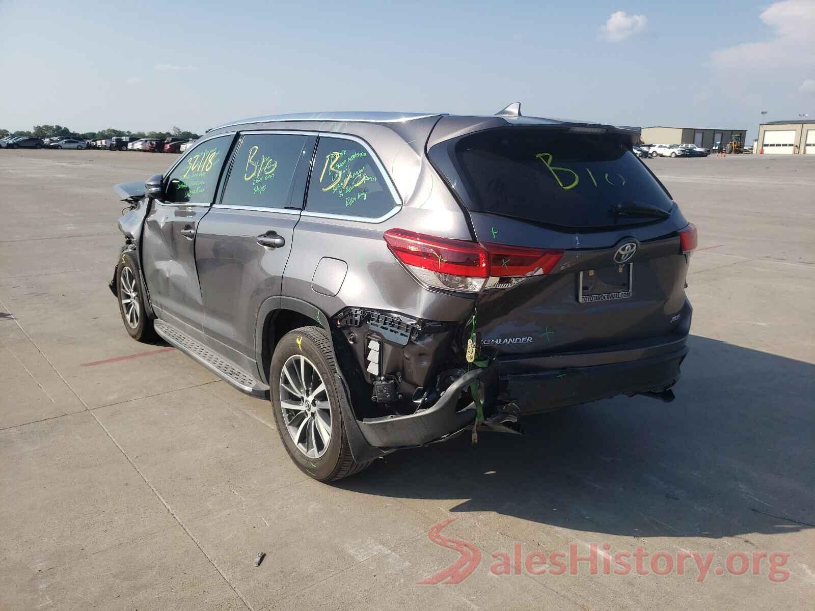 5TDKZRFH6KS572349 2019 TOYOTA HIGHLANDER