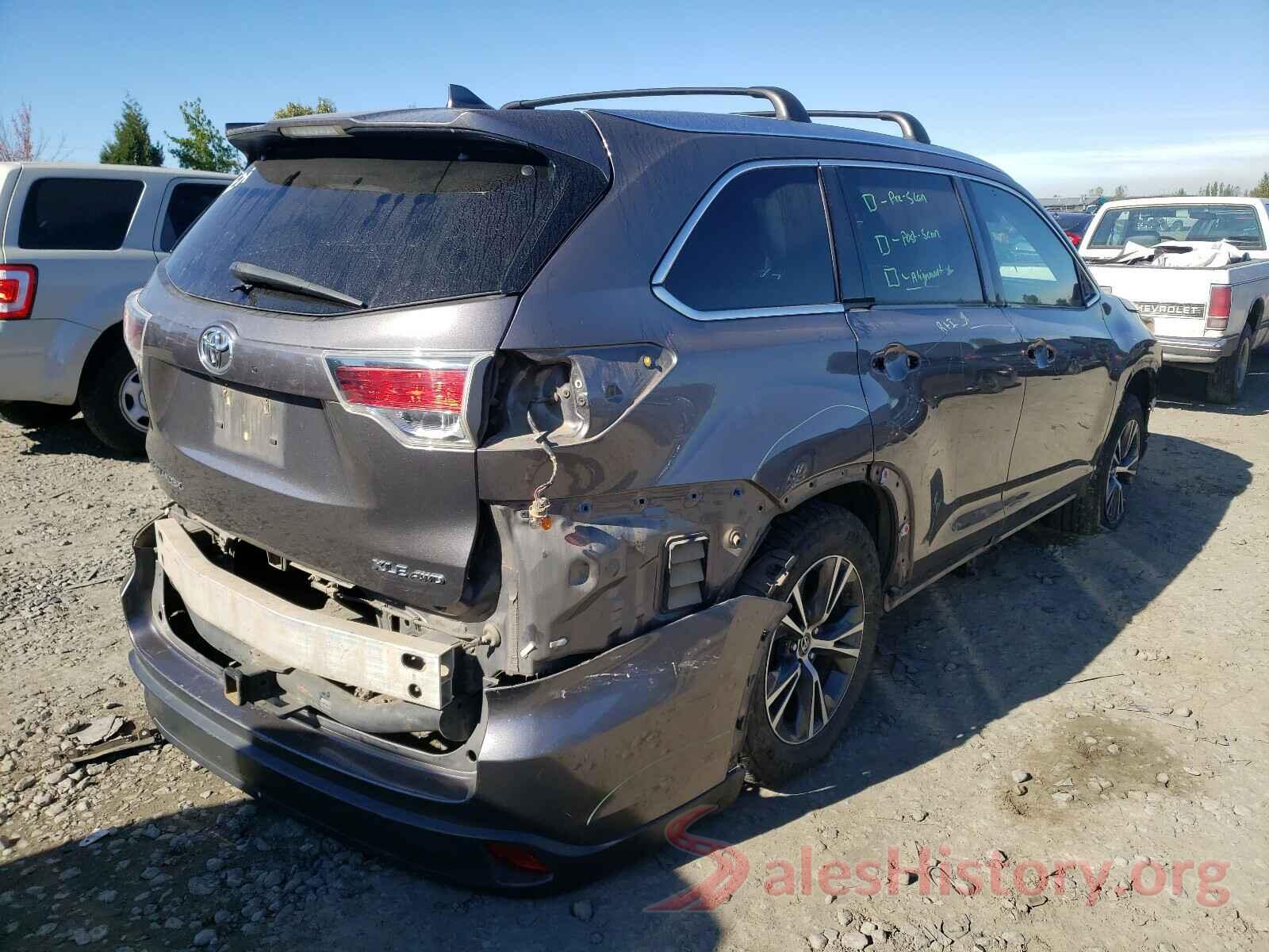 5TDJKRFH2GS500393 2016 TOYOTA HIGHLANDER