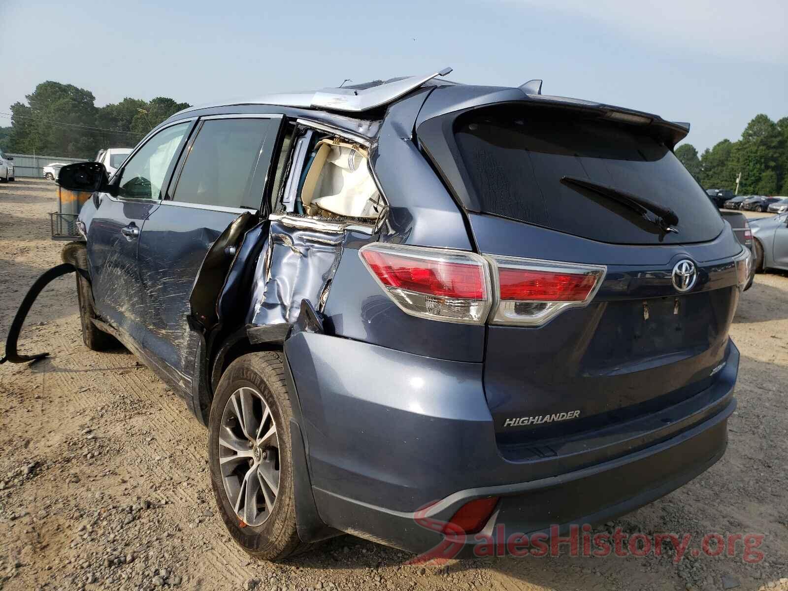 5TDJKRFH0GS239894 2016 TOYOTA HIGHLANDER