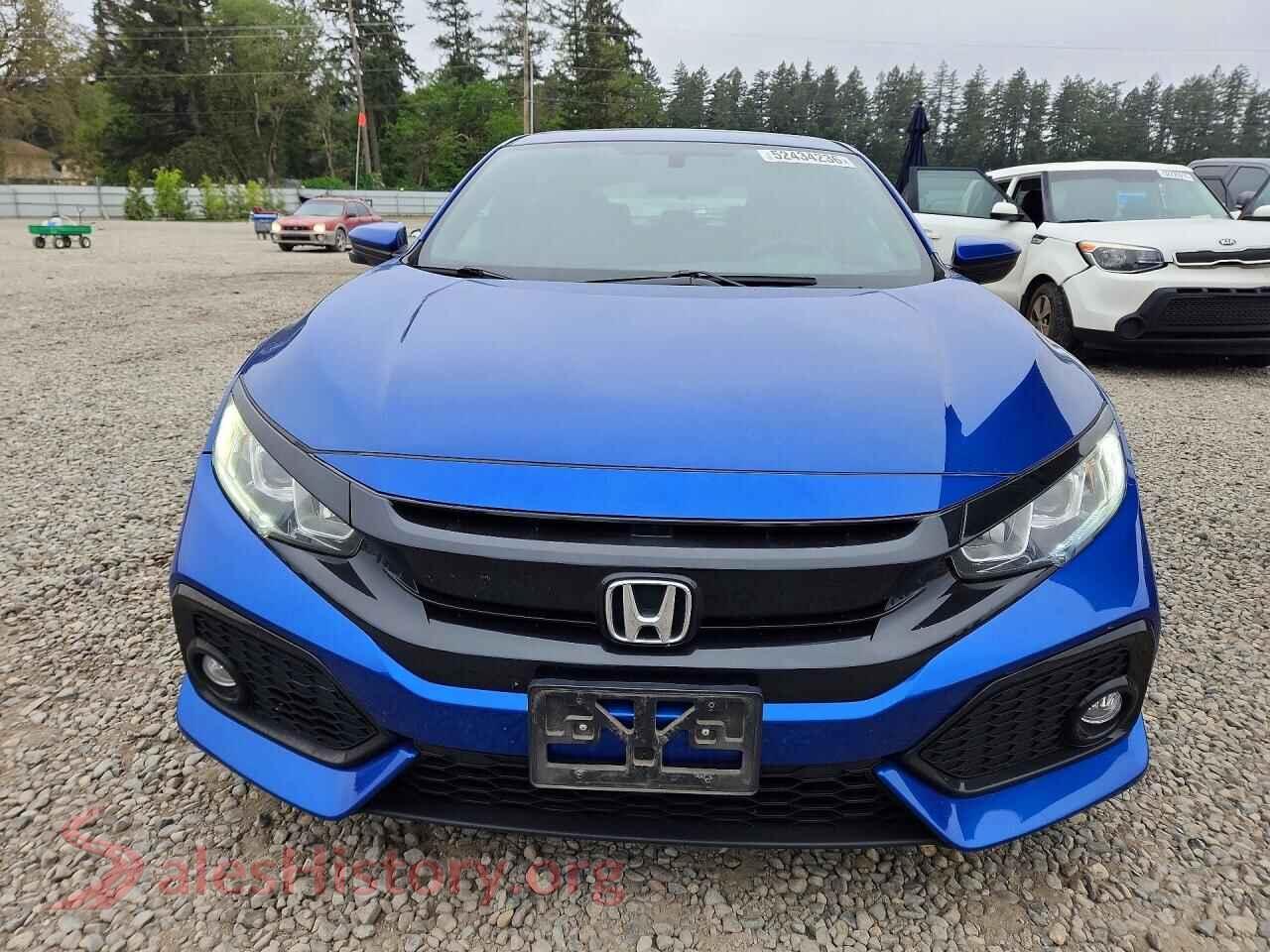 2018 HONDA CIVIC VIN SHHFK7H5XJU424929, rear view