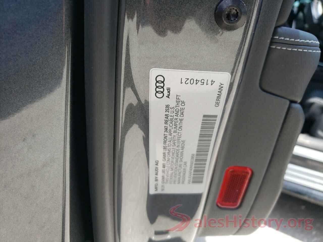 WAUEAAF40NN003958 2022 AUDI A4