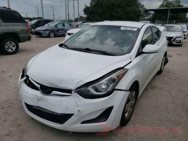 5NPDH4AE8GH754451 2016 HYUNDAI ELANTRA