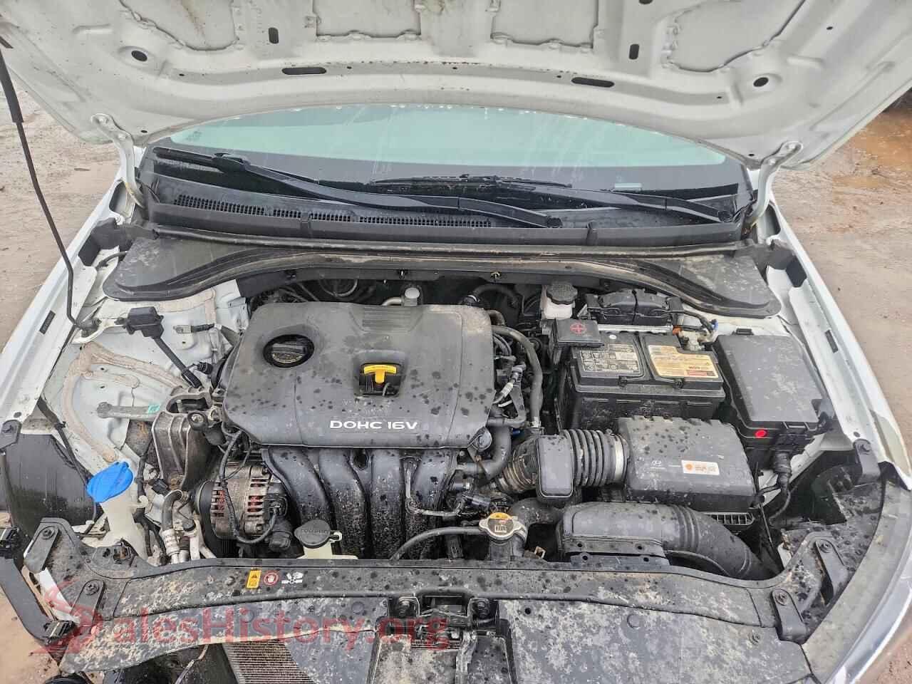 2018 HYUNDAI ELANTRA VIN 5NPD74LF4JH351048, VIN plate