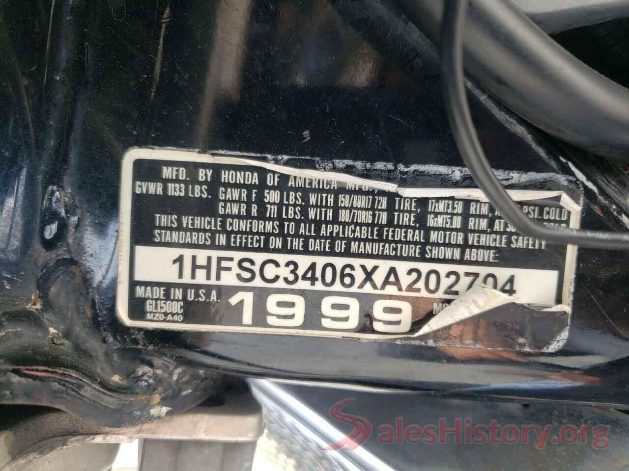 1HFSC3406XA202704 1999 HONDA GL CYCLE