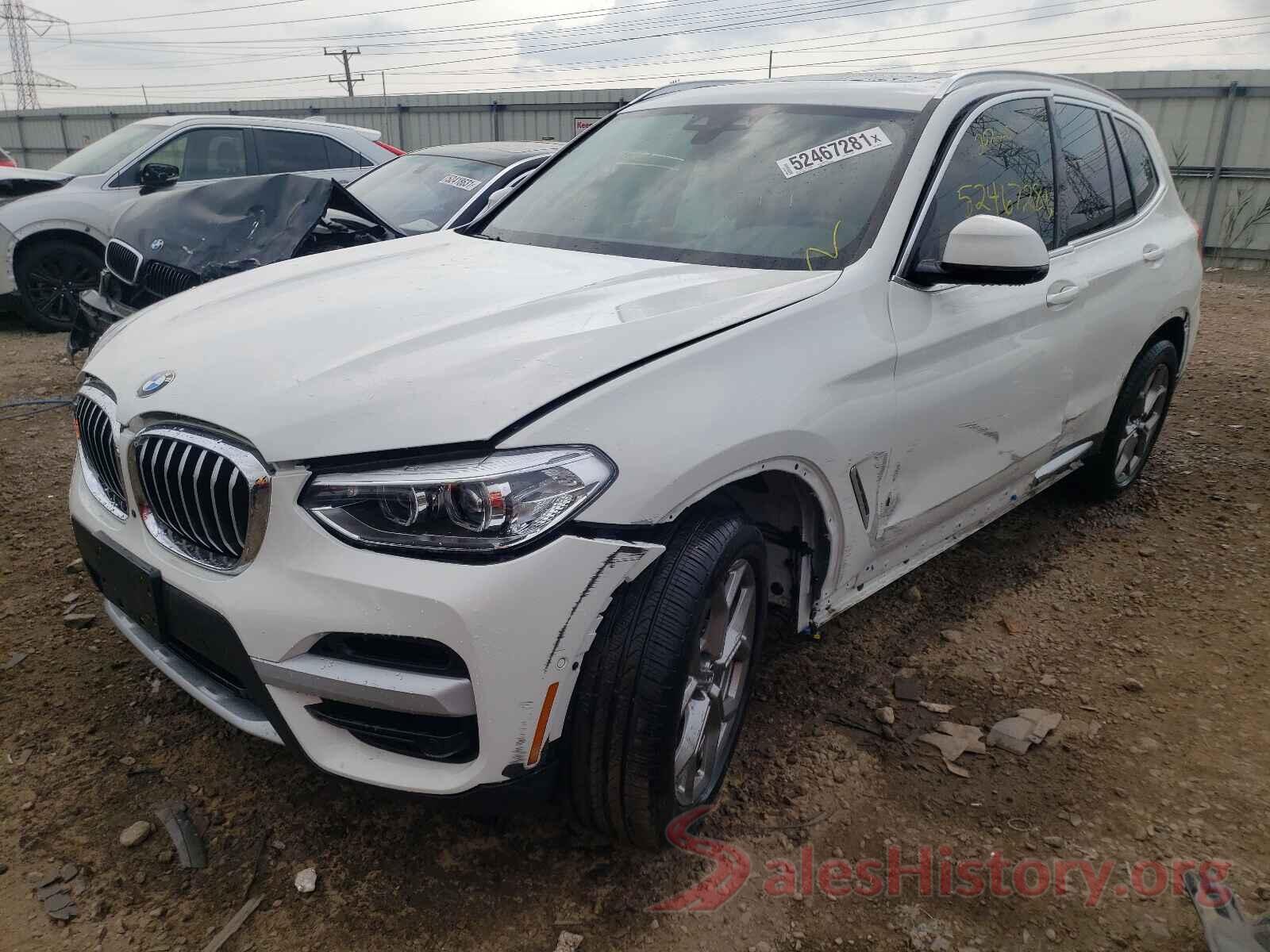 5UXTY5C04M9D90599 2021 BMW X3