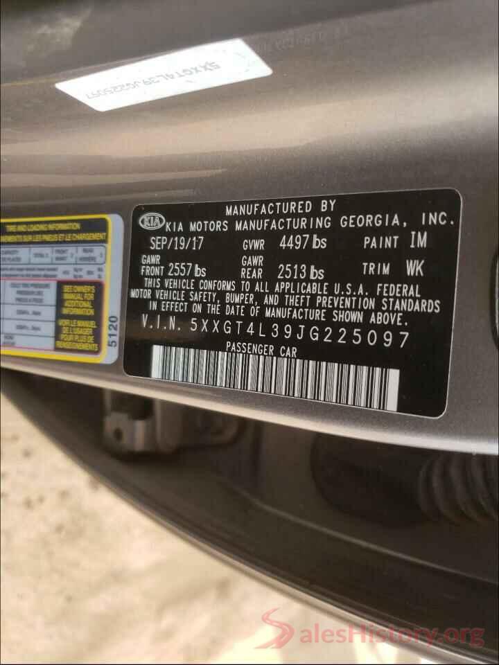 5XXGT4L39JG225097 2018 KIA OPTIMA