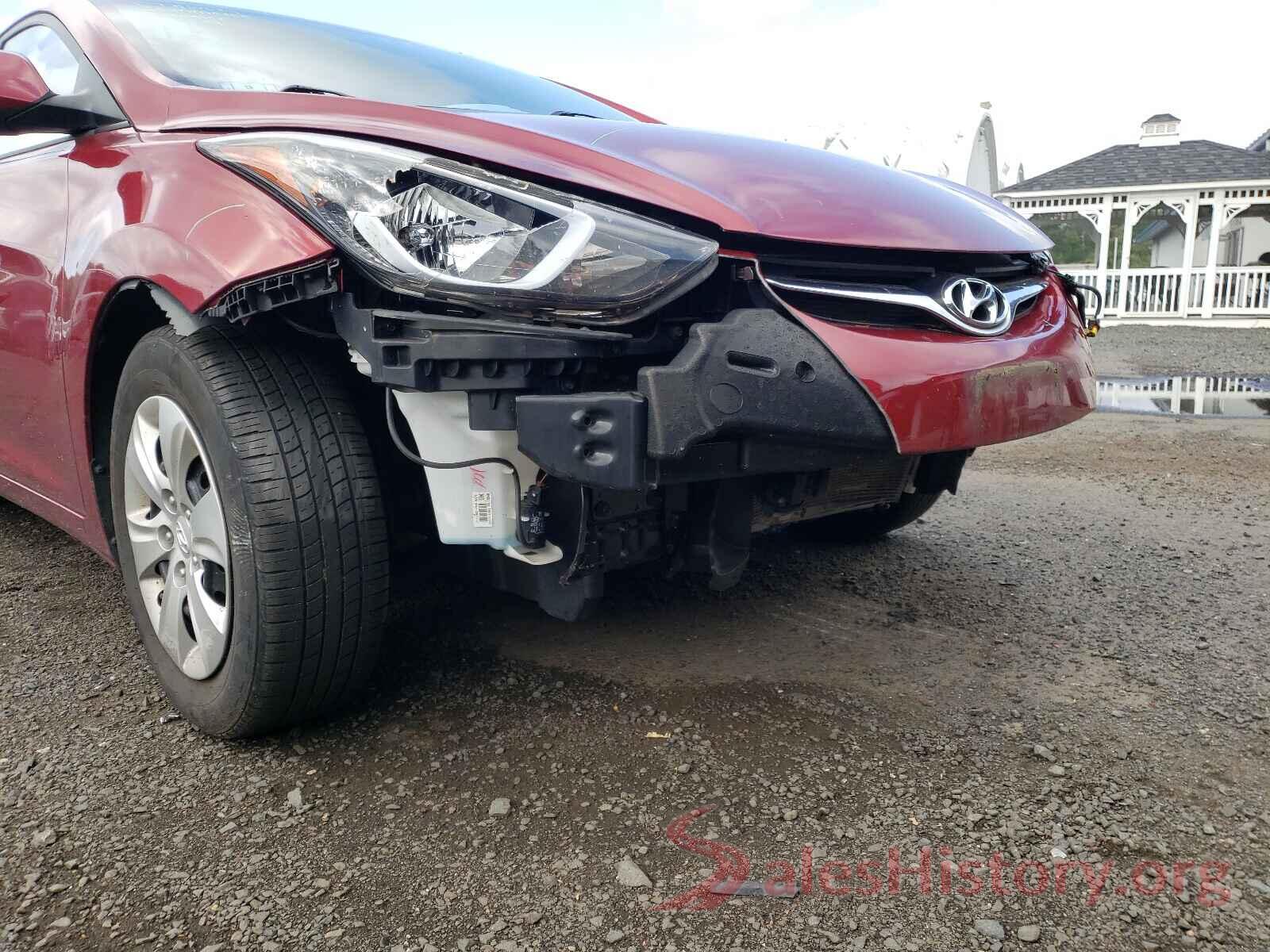 5NPDH4AE9GH744110 2016 HYUNDAI ELANTRA