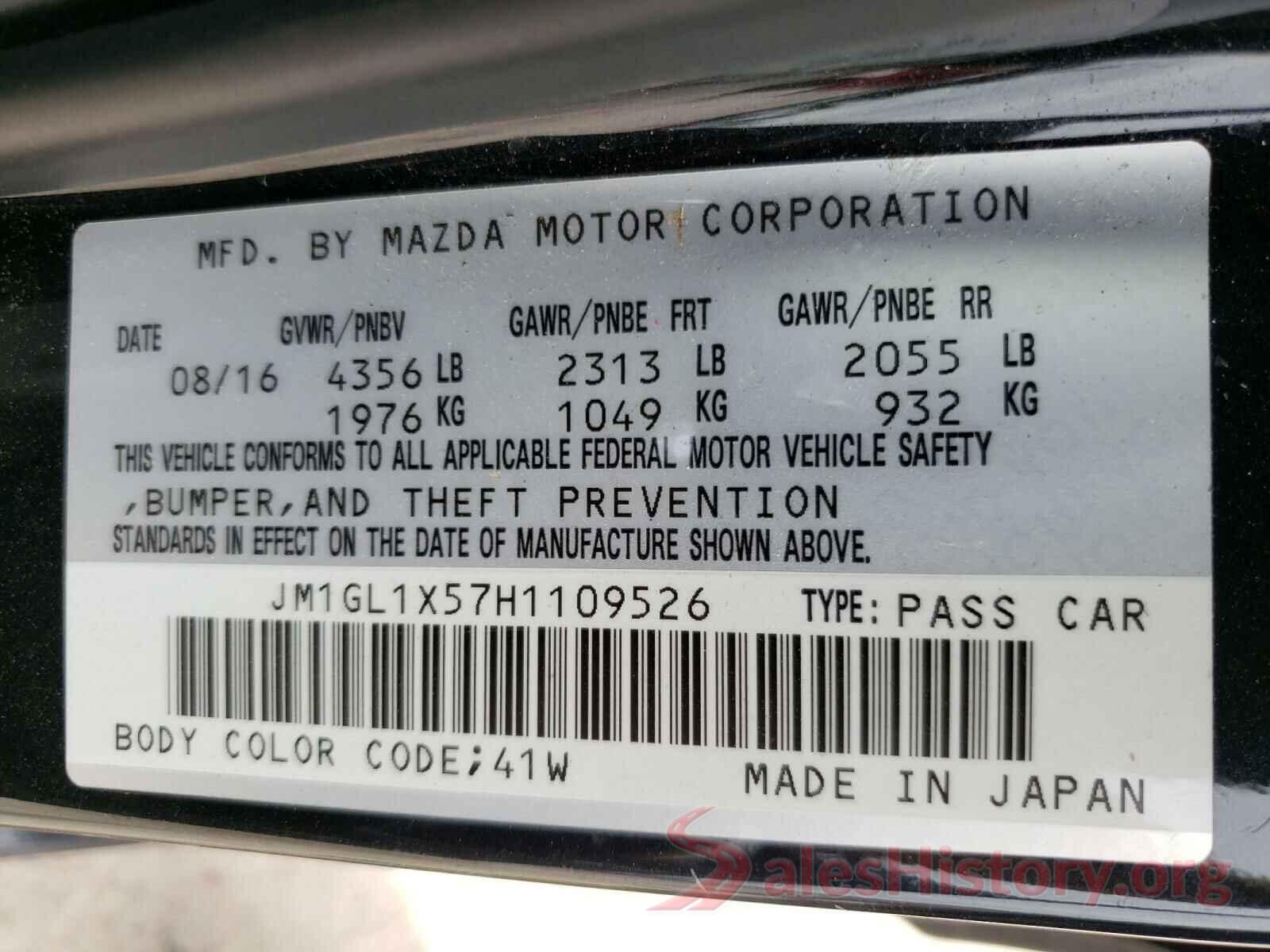 JM1GL1X57H1109526 2017 MAZDA 6